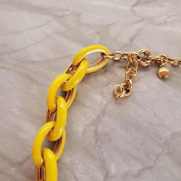 💛 J. Crew Yellow Enamel Link Necklace 💛 - Picture 8 of 15